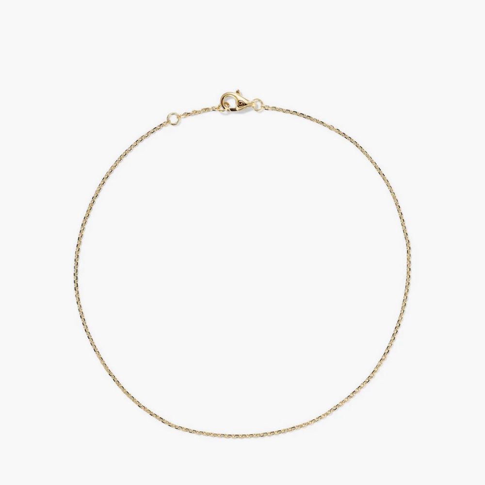 Mejuri 14k Baby Curb Chain Anklet
